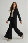 slávnostný dievčenský komplet emi v čiernej farbe kompletný styling, slávnostný komplet pre dievča, ladiace doplnky, ZOYA Fashion
